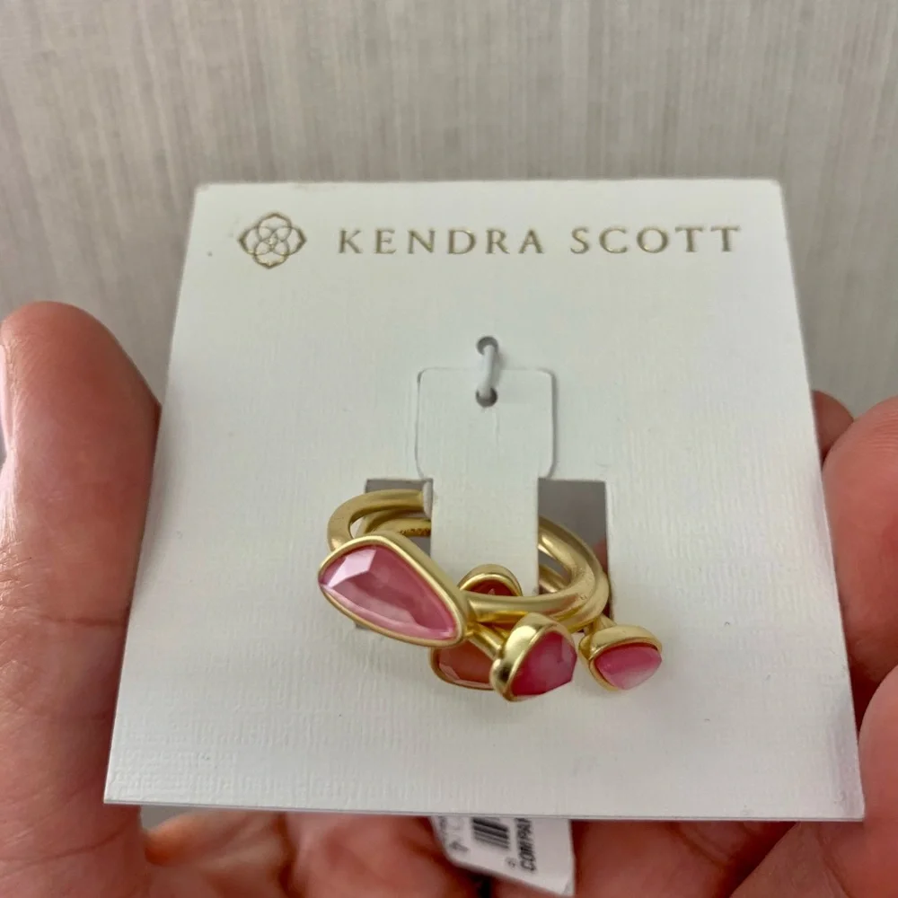 KENDRA SCOTT Ivy Ring Set pink - Picture 7 of 11